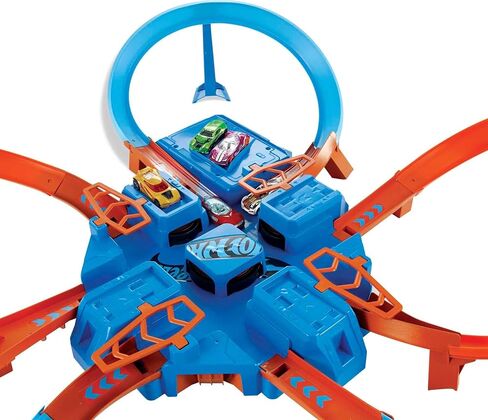 Hot Wheels Toy Car Track Set, Criss Cross Crash with 1:64 Scale Vehicle, Powered by a Motorized Booster (Amazon Exclusive) in Saudi Arabia