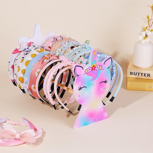 Basumee Girls Headband Holder Organizer Hair Hoop Headband Display Stand Unicorn Hairband Stand Organizer Headband Storage Home Room Decors for Girls, Blue Purple in Kuwait