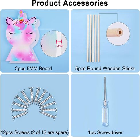 Basumee Girls Headband Holder Organizer Hair Hoop Headband Display Stand Unicorn Hairband Stand Organizer Headband Storage Home Room Decors for Girls, Blue Purple in Kuwait