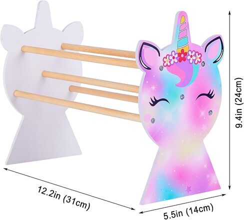 Basumee Girls Headband Holder Organizer Hair Hoop Headband Display Stand Unicorn Hairband Stand Organizer Headband Storage Home Room Decors for Girls, Blue Purple in Kuwait