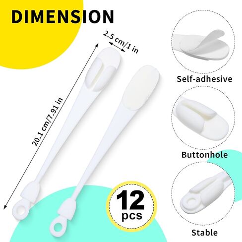 12 Pcs Cord Bundlers Organizer for Appliances, Black | Self Adhesive Kitchen Sticky Silicone Holder Organizer for Air Fryer, Toaster, Home Decorations Accessories in Kuwait
