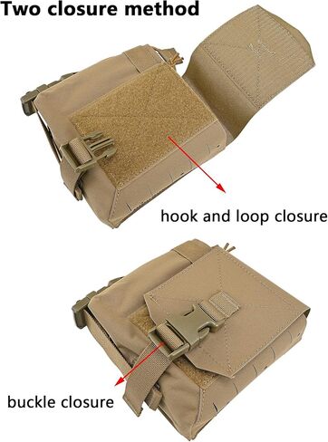 MOLLE GP Admin Pouch, Tactical Utility Pouch with Dual Compartments and Open-Top Side Pocket for Radio, Magazines, Water Bottle, IFAK Storage, Chest Rig Belt Backpack Compatible in Saudi Arabia