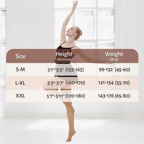 Yilanmy Dance Tights for Women Convertible Transition Ballet Tights Ultra Soft Opaque Pantyhose 3 Pairs in Kuwait