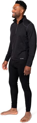 Hot Chillys Men's Clima-Tek Zip T Breathable Moisture-Wicking Midweight Relaxed Fit Base Layer in Saudi Arabia