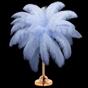 30 Pcs 18-20 Inch Large Natural Ostrich Feathers Bulk for Centerpieces for Wedding Party Centerpieces Home Decoration Flower Arrangement (Purple)