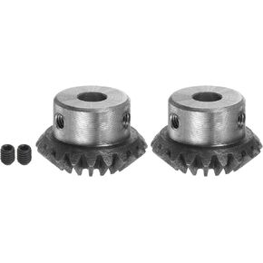 HARFINGTON 2pcs Bevel Gear 1M 20 Teeth 10mm Shaft Hole 1:1 Tapered Bevel Pinion Gear 45# Steel 1.5 Module 90 Degree Steering Gear, for Hardware Mechanical Rotation in Kuwait