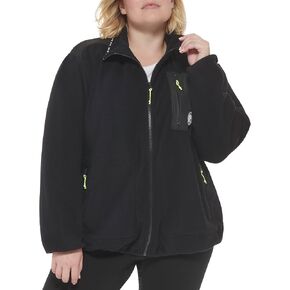 DKNY Women's Sport Full Zip Hybrid Polar Fleece Jacket