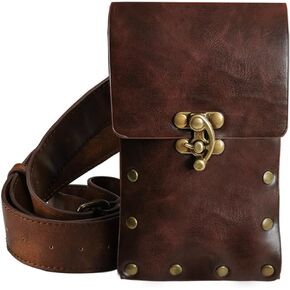 Renaissance Bag Medieval Belt Pouch Leather Belt Pouch Leg Phone Holder Festival Faire Accessories