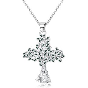 TALYKONG Mustard Seed Necklace for Women Celtic Knot Pendant Christian Jewelry Gifts for Girls