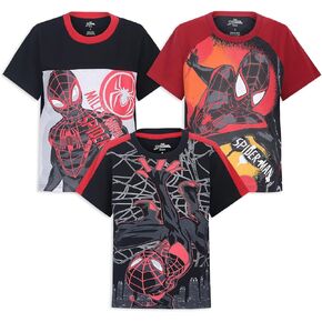 تي شيرت Marvel Boys 'Spiderman 3 Pack للأطفال الصغار والصغار - أزرق/أحمر/رمادي
