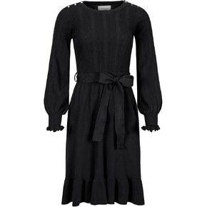 Hope & Henry Womens' Cable Sweater Dress with Elbow Patches