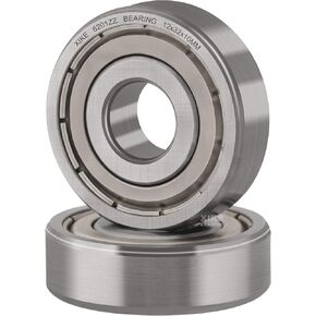 XiKe 10 Pcs 6201ZZ Double Metal Seal Bearings 12x32x10mm, Pre-Lubricated and Stable Performance and Cost Effective, Deep Groove Ball Bearings.