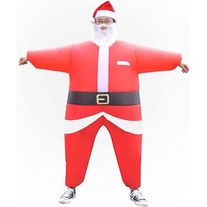 Christmas Santa Claus Suit Funny Blow Up Adults Child Costume Cosplay Party