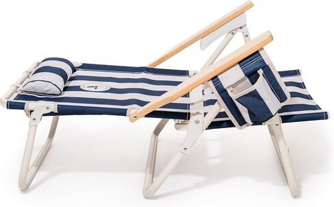 كرسي Margaritaville Business & Pleasure Co Manana - كرسي الشاطئ على الظهر، مستلق بشكل مسطح، خفيف الوزن ومحمول، جيب تبريد معزول، Last Mango Green Marg in Kuwait