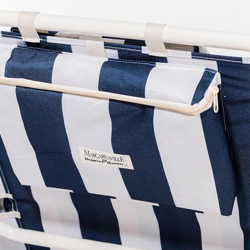 كرسي Margaritaville Business & Pleasure Co Manana - كرسي الشاطئ على الظهر، مستلق بشكل مسطح، خفيف الوزن ومحمول، جيب تبريد معزول، Last Mango Green Marg in Kuwait