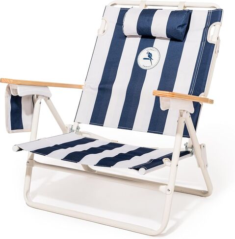 كرسي Margaritaville Business & Pleasure Co Manana - كرسي الشاطئ على الظهر، مستلق بشكل مسطح، خفيف الوزن ومحمول، جيب تبريد معزول، Last Mango Green Marg in Kuwait