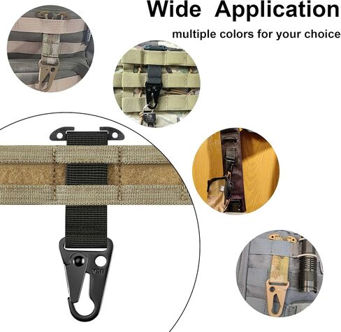 Tactical Gear Clip T-Mount Molle Clip Molle Bag Clip Tactical Clash Hook Hanging Carabiner, MOLLE Webbing Belt Clip with HK Hook for Tactical Backpack Vest Belt Multicam, RAZMC01 in Saudi Arabia
