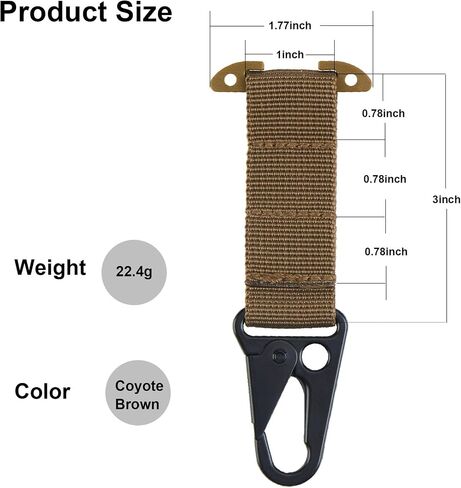Tactical Gear Clip T-Mount Molle Clip Molle Bag Clip Tactical Clash Hook Hanging Carabiner, MOLLE Webbing Belt Clip with HK Hook for Tactical Backpack Vest Belt Multicam, RAZMC01 in Saudi Arabia