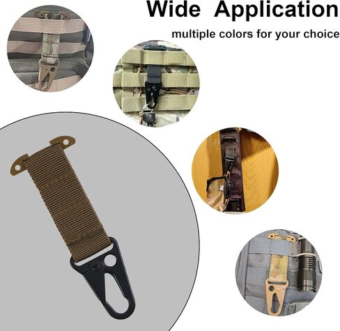 Tactical Gear Clip T-Mount Molle Clip Molle Bag Clip Tactical Clash Hook Hanging Carabiner, MOLLE Webbing Belt Clip with HK Hook for Tactical Backpack Vest Belt Multicam, RAZMC01 in Saudi Arabia