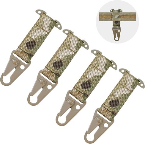 Tactical Gear Clip T-Mount Molle Clip Molle Bag Clip Tactical Clash Hook Hanging Carabiner, MOLLE Webbing Belt Clip with HK Hook for Tactical Backpack Vest Belt Multicam, RAZMC01 in Saudi Arabia