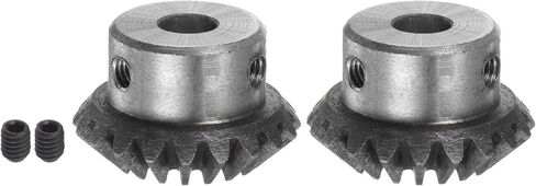 HARFINGTON 2pcs Bevel Gear 1M 20 Teeth 10mm Shaft Hole 1:1 Tapered Bevel Pinion Gear 45# Steel 1.5 Module 90 Degree Steering Gear, for Hardware Mechanical Rotation in Kuwait