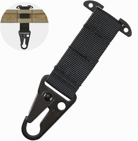 2 Pack Tactical Gear Clip T-Mount Molle Clip Molle Bag Clip Tactical Clash Hook Hanging Carabiner, MOLLE Webbing Belt Clip with HK Hook for Tactical Backpack Vest Belt Multicam, RAZMC01-2PCS in Saudi Arabia