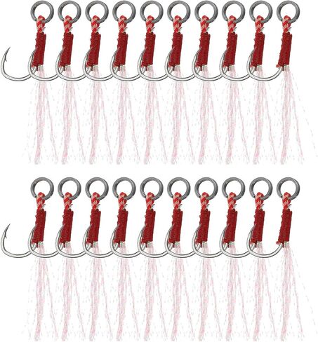 PATIKIL Fishing Assist Hooks Kit Glow Jigging Hook Slow Fast Fall Jigs Fishing Hook for Vertical Jigging Lure in Saudi Arabia