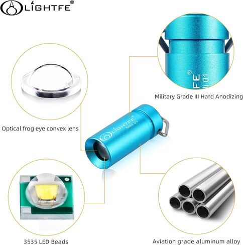 LIGHTFE UV MINI 01D Blacklight Flashlight 365nm keychain lamp, suitable for pet urine stains, stains, minerals, fluorescent agent detection, and currency art identification, etc in Saudi Arabia