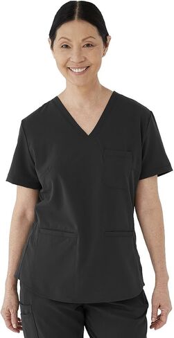 ave. Women's Lex Three Pocket V-Neck Tunic Scrub Top in Gray, XX-Large in Saudi Arabia