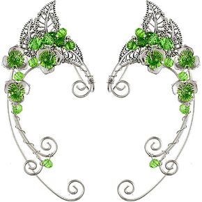 FRESHME Sliver Elf Ear Cuffs, Fairy Non Piercing Earrings