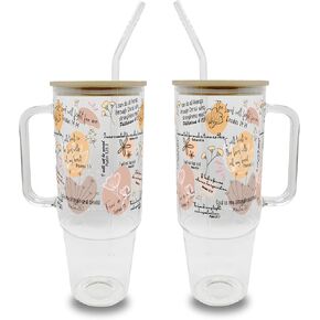 كوب زجاجي من Sip Sip Hooray للصحة العقلية سعة 40 أونصة، كوب الانهيار العقلي الخاص بي، هدية لها، كوب التأكيدات اليومية، هدايا تحفيزية، أفكار هدايا راقية in Kuwait