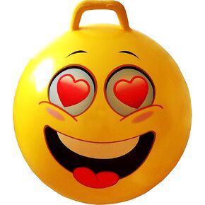 AppleRound Space Hopper Ball with Air Pump: 20in/50cm Diameter for Ages 7-9, Hop Ball, Kangaroo Bouncer, Hoppity Hippity Hop, Jumping Ball, Sit and Bounce