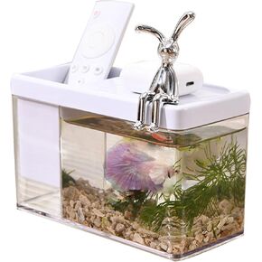 3 PACKS Small Betta Fish Tank,0.3 Gallon Stackable Mini Fish Tank Aquarium Rectangular Transparent Tank Kit Fish Bowl,Cube Tank for Seaweed Balls Mini Turtle Jellyfish (Transparent, Small)