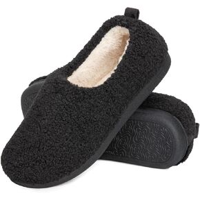 Buffeet Men's Fuzzy Indoor Outdoor House Shoes Cozy Warm Memory Foam Slippers