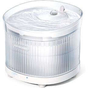 True Wireless Cat Water Fountain, HomeRunPet Silent Battery Operated Pet Fountain, Dog Water Dispenser, Dual Mode, Quick Assembly & Easy-Clean, Filters & Cleaning Kit Included, 68 oz/2L