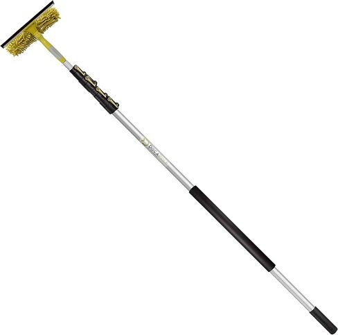 DOCAZOO, 20 ft Reach Window Washing Kit with 5 to 12 ft Telescoping Extension Pole, Window Squeegee and Scrubber Combo, Dual Pivot in Saudi Arabia
