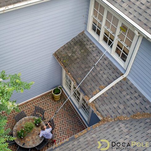 DOCAZOO, 20 ft Reach Window Washing Kit with 5 to 12 ft Telescoping Extension Pole, Window Squeegee and Scrubber Combo, Dual Pivot in Saudi Arabia