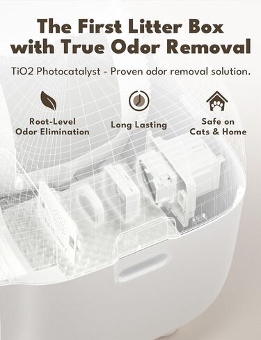 PetSnowy Self-Cleaning Automatic Cat Litter Box with Odor Control TiO2 System, Robot Litter Box with Auto-Packing, App Control, Large Cats & Multiple Cats (2026 Premium Version) in Saudi Arabia