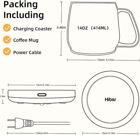 Smart Coffee Mug Warmer Candle Warmer Plate Safely Releases Scents Without a Flame Used as Candle Jar Warmer, Mug Warmer Cup Warmer Tea Warmer Desk Home Office in Saudi Arabia