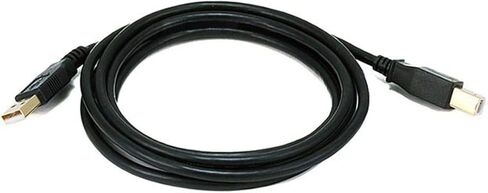 مونو برايس كابل USB 2.0 A ذكر الى B ذكر مطلي بالذهب 28/24AWG (105439)، اسود in Kuwait