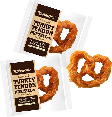Afreschi Turkey Tendon for Dogs, Dog Treats for Signature Series, All Natural Human Grade Puppy Chew, Ingredient Sourced from USA, Hypoallergenic, Rawhide Alternative, 10 Units/Box Rope (Large) in Kuwait
