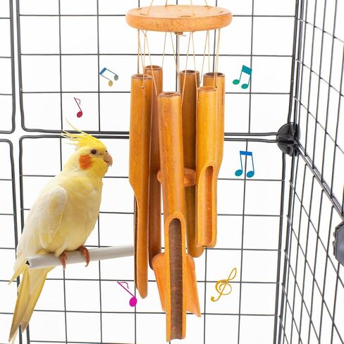 Bird Chewing Toys, Conure Wind Chimes Chewing Toy with Colorful Stick, Bird Parrot Cage Hanging Bells Toys for Conure, Budgie, Parakeet, Caique, Cockatiel, Lovebird, Finch in Saudi Arabia