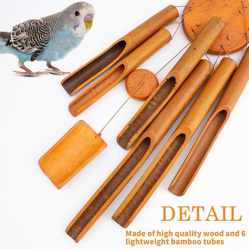 Bird Chewing Toys, Conure Wind Chimes Chewing Toy with Colorful Stick, Bird Parrot Cage Hanging Bells Toys for Conure, Budgie, Parakeet, Caique, Cockatiel, Lovebird, Finch in Saudi Arabia