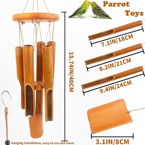 Bird Chewing Toys, Conure Wind Chimes Chewing Toy with Colorful Stick, Bird Parrot Cage Hanging Bells Toys for Conure, Budgie, Parakeet, Caique, Cockatiel, Lovebird, Finch in Saudi Arabia