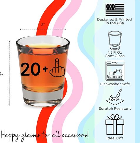 زجاج طلقة عيد الميلاد الحادي والعشرون - 21 + هدايا عيد ميلاد مضحكة للإصبع الأوسط له أو لها - زينة عيد ميلاد سخيفة للرجال والنساء والابنة والأخت وأفضل صديق وزميل العمل - كوب واحد وعشرون لعيد الميلاد in Kuwait