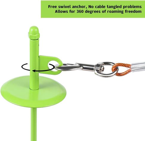 Dog Tie Out Stake-2Pack Heavy Duty Dog Stake for Large Dogs up to 200 lbs, Outdoor Anti-Rust Ground Anchor Dog Stake for Beach and Camping,360° Swivel Dog Anchor Use (2Park Black+Orange) in Saudi Arabia