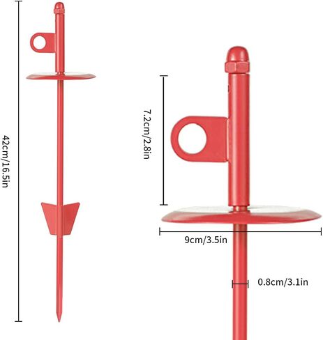 Dog Tie Out Stake-2Pack Heavy Duty Dog Stake for Large Dogs up to 200 lbs, Outdoor Anti-Rust Ground Anchor Dog Stake for Beach and Camping,360° Swivel Dog Anchor Use (2Park Black+Orange) in Saudi Arabia