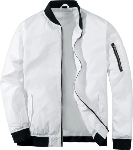 MADHERO Mens Bomber Jacket Lightweight Slim Fit Softshell Windbreaker in Kuwait