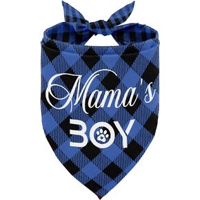 Dog Bandana, Dog Bandana, Dog Scarf Classical Plaid Printing, Dog Scarf Accessories, Dog Bandana Pet Scarf, Christmas Birthday Thanksgiving Dog Gift, Mama‘s Boy Dog Bandana (N15)