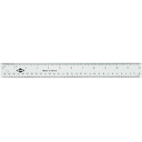 ALVIN Clear Acrylic Ruler, Scratch Resistant, Multipurpose Drawing, Drafting, and Design Tool, Great for Both Students, Hobbyists, and Professionals Model T40-12 - 12 inches